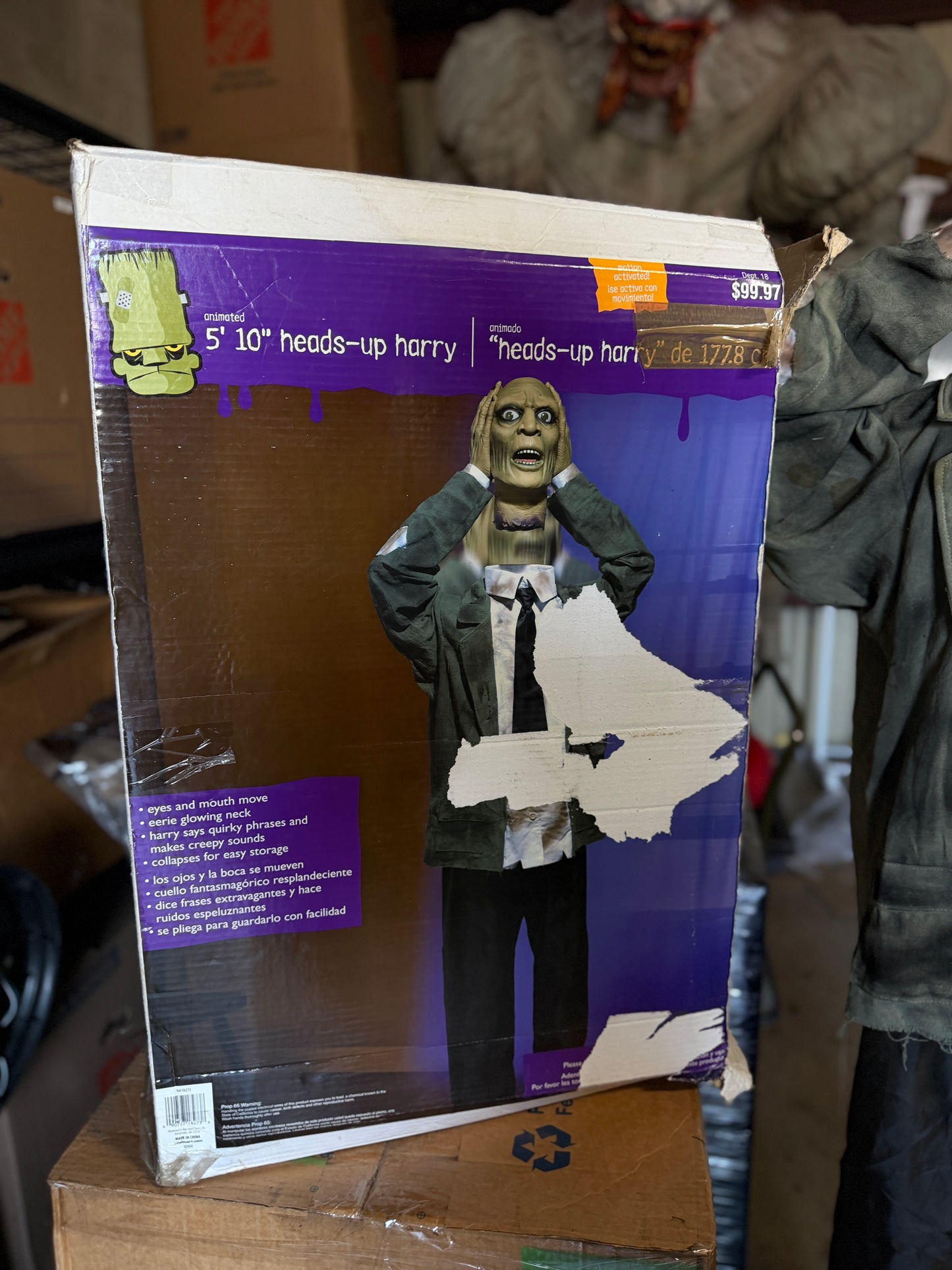 Heads up Harry Animatronic