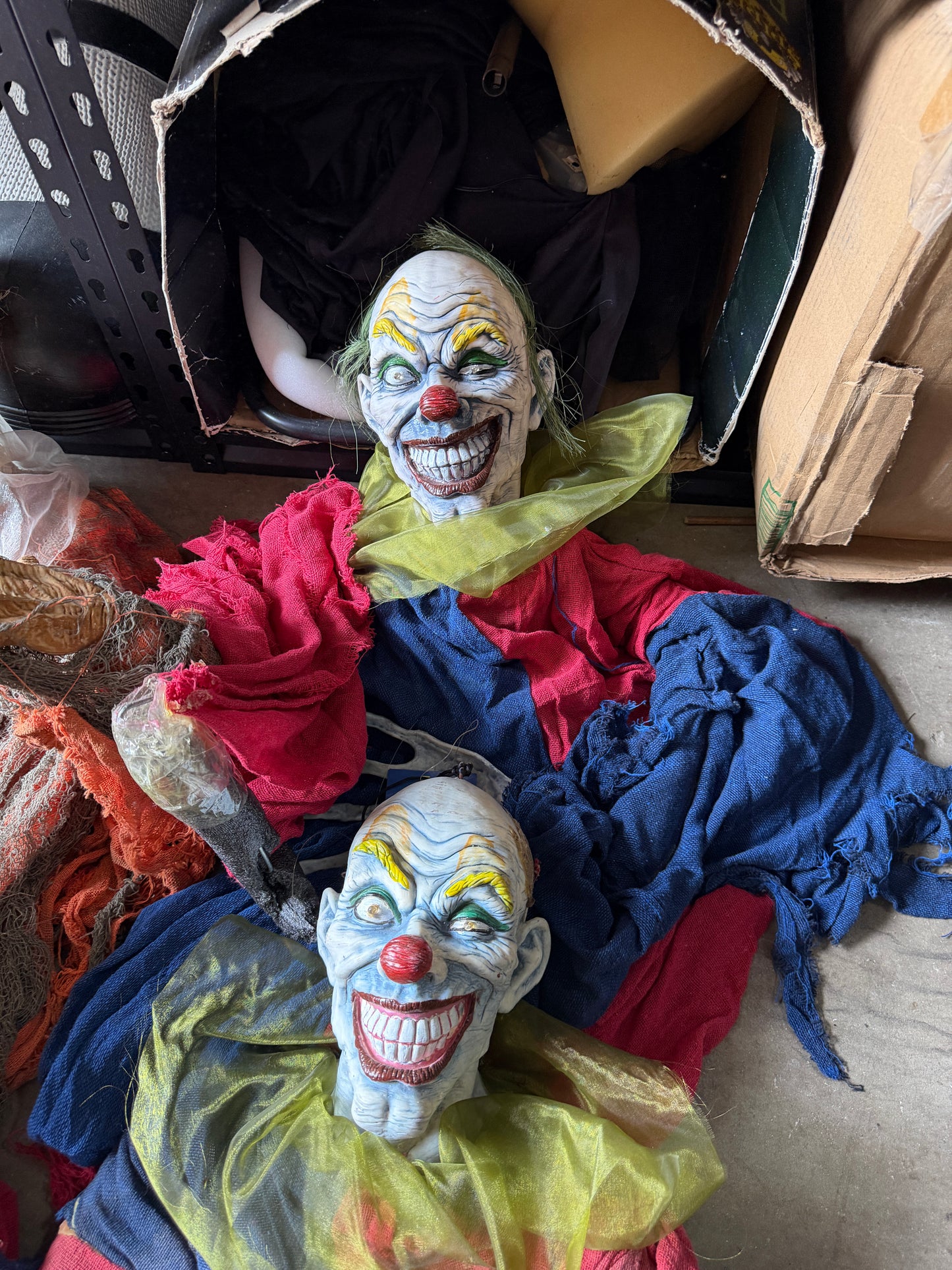 Lot of Hanging Clowns