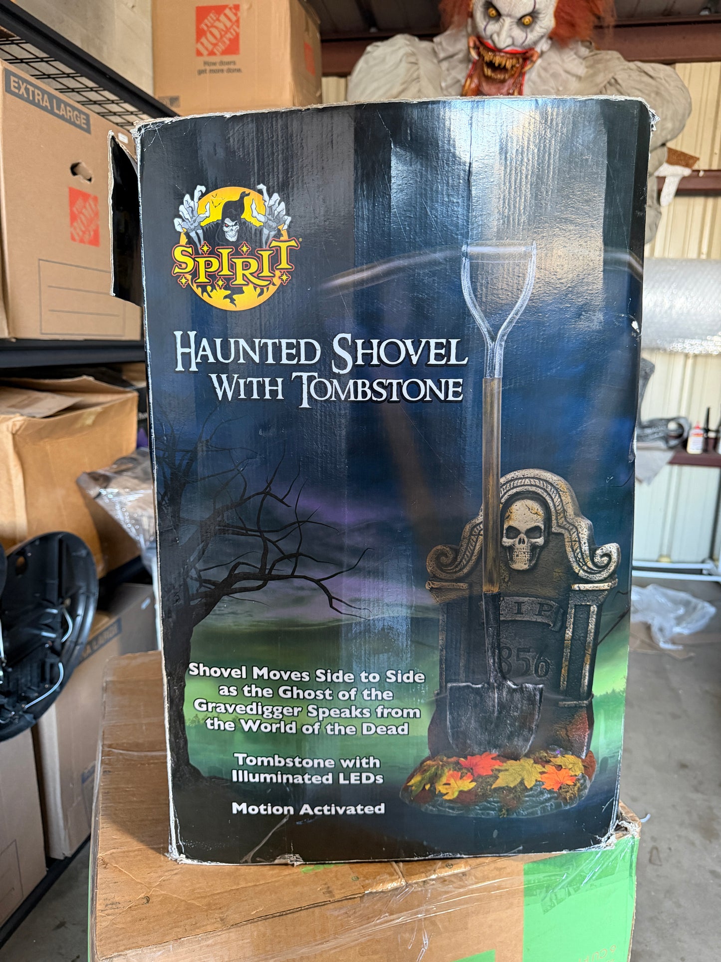 Haunted Shovel with Tombstone
