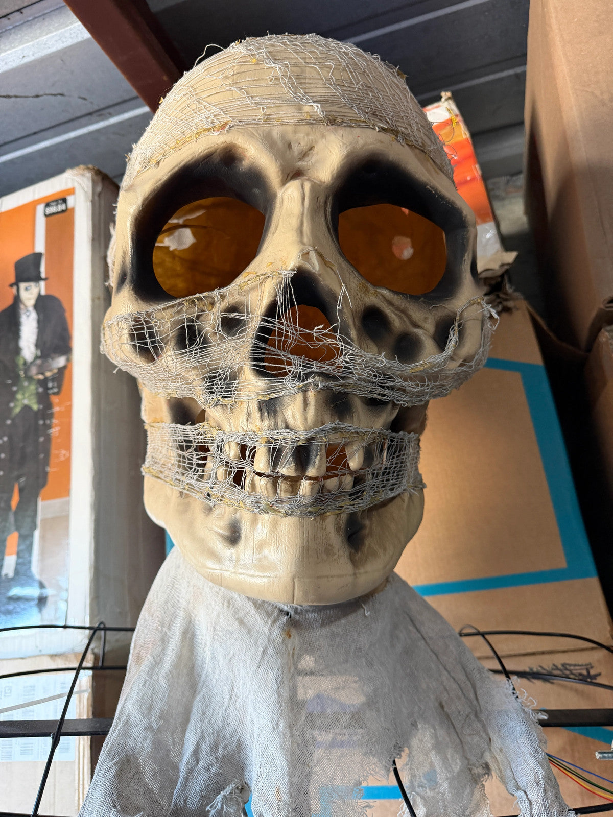 Spirit Halloween Life Size Prop Animated Animatronic 12Ft Mummy FOR PARTS