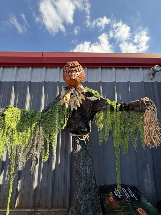 Spirit Halloween Animated Life Size Animatronic Prop Scarecrow Pumpkin Servo