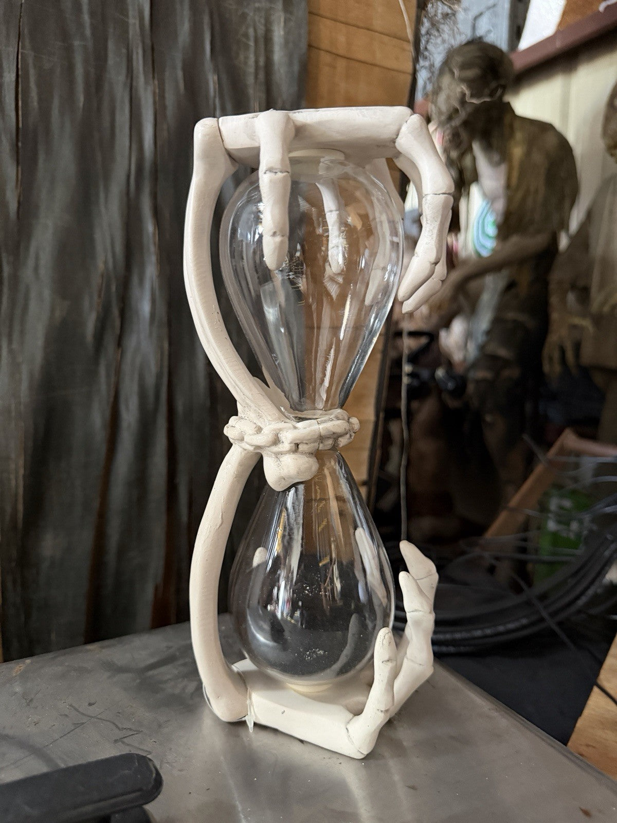 Spirit Halloween Animated Animatronic Life Size Skeleton Hourglass Glass