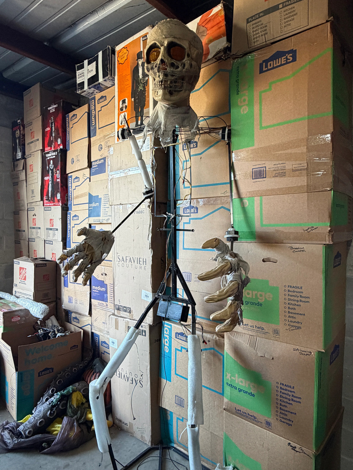 Spirit Halloween Life Size Prop Animated Animatronic 12Ft Mummy FOR PARTS