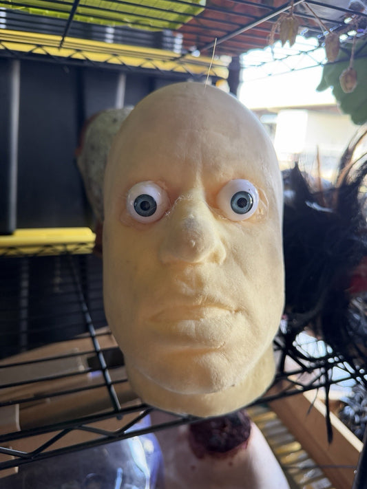 Spirit Halloween Animated Life Size Animatronic Ghost Ride Foam Head Form