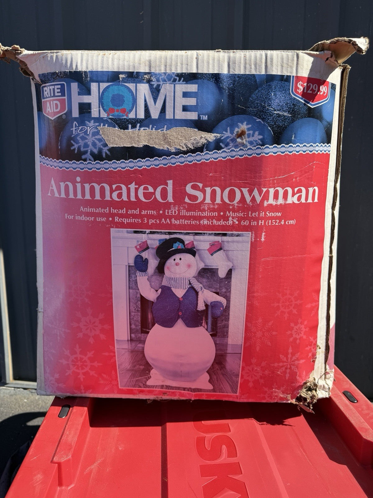 Christmas Animatronic Animated Waving Snowman Prop Rite Aid PAC Gemmy Life Size