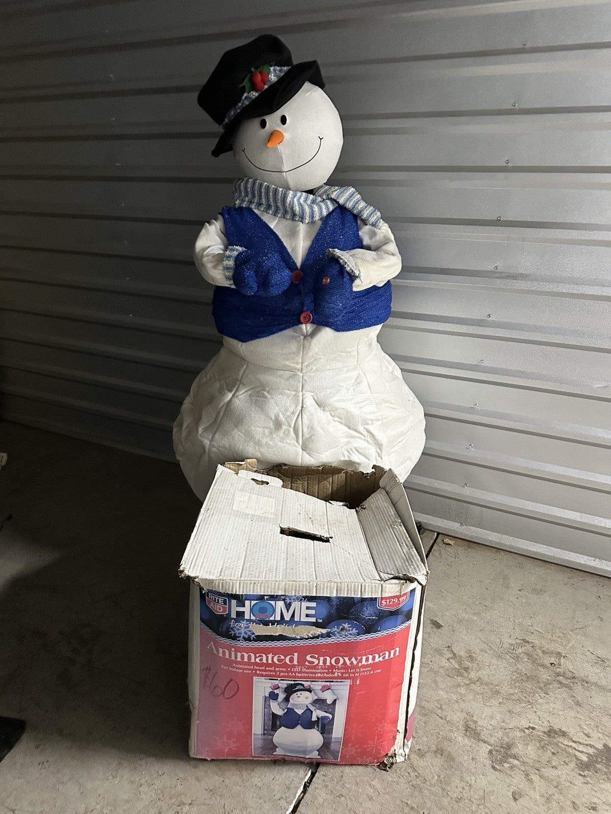 Christmas Animatronic Animated Waving Snowman Prop Rite Aid PAC Gemmy Life Size