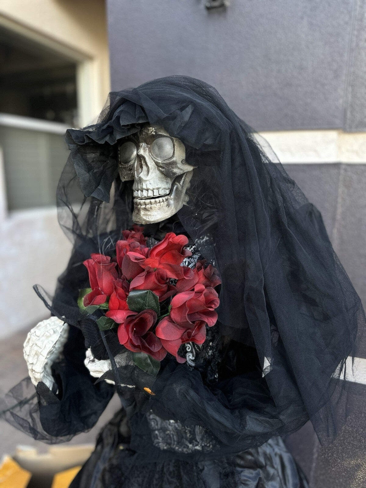 Spirit Halloween Animated Animatronic Life Size PAC Standing Skeleton Bride Prop