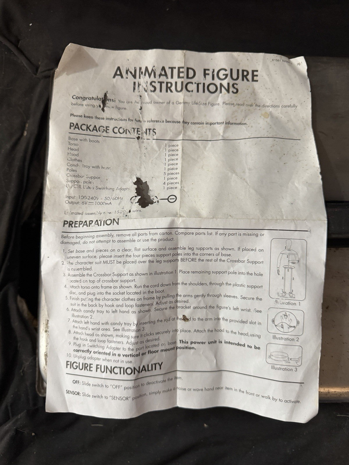 Spirit Halloween Animated Animatronic Life Size Gemmy Hunchback Instructions