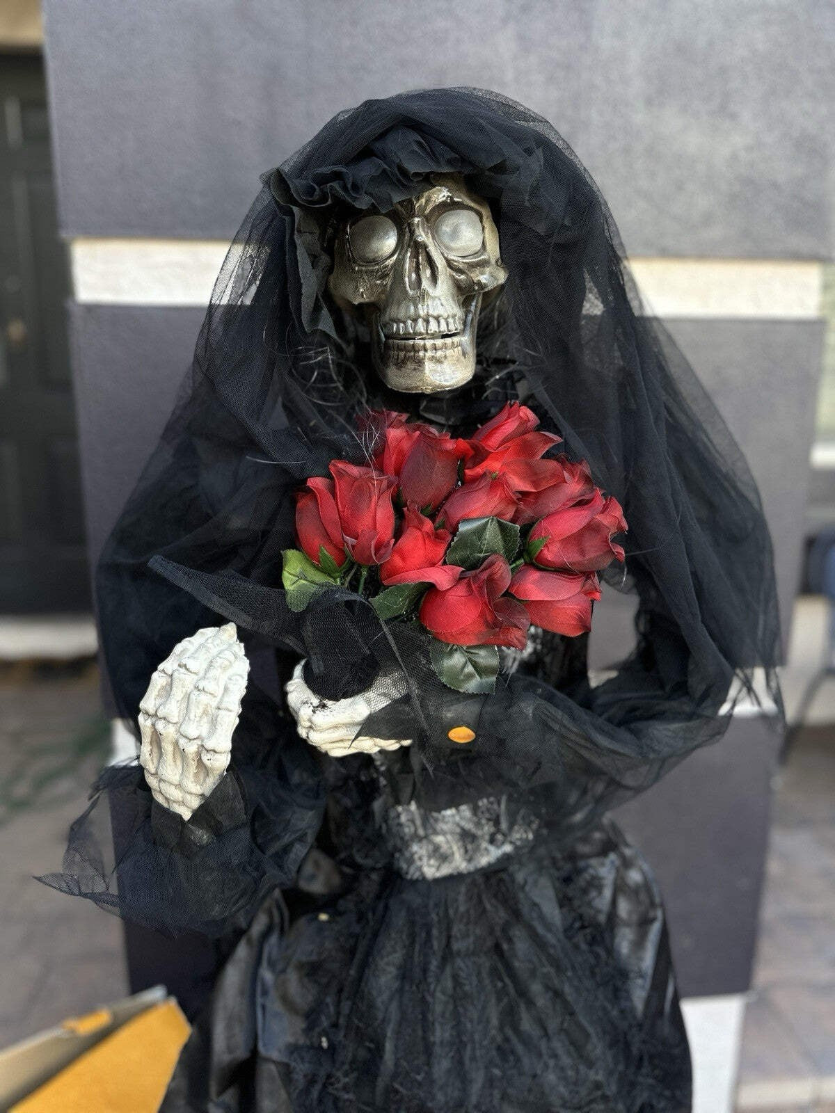 Spirit Halloween Animated Animatronic Life Size PAC Standing Skeleton Bride Prop