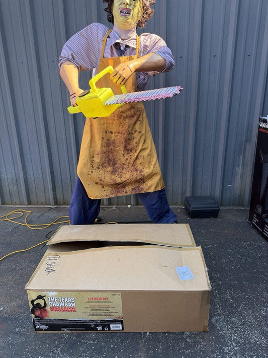 Gemmy Leatherface Animatronic Life Size Spirit Halloween Prop Texas Chainsaw