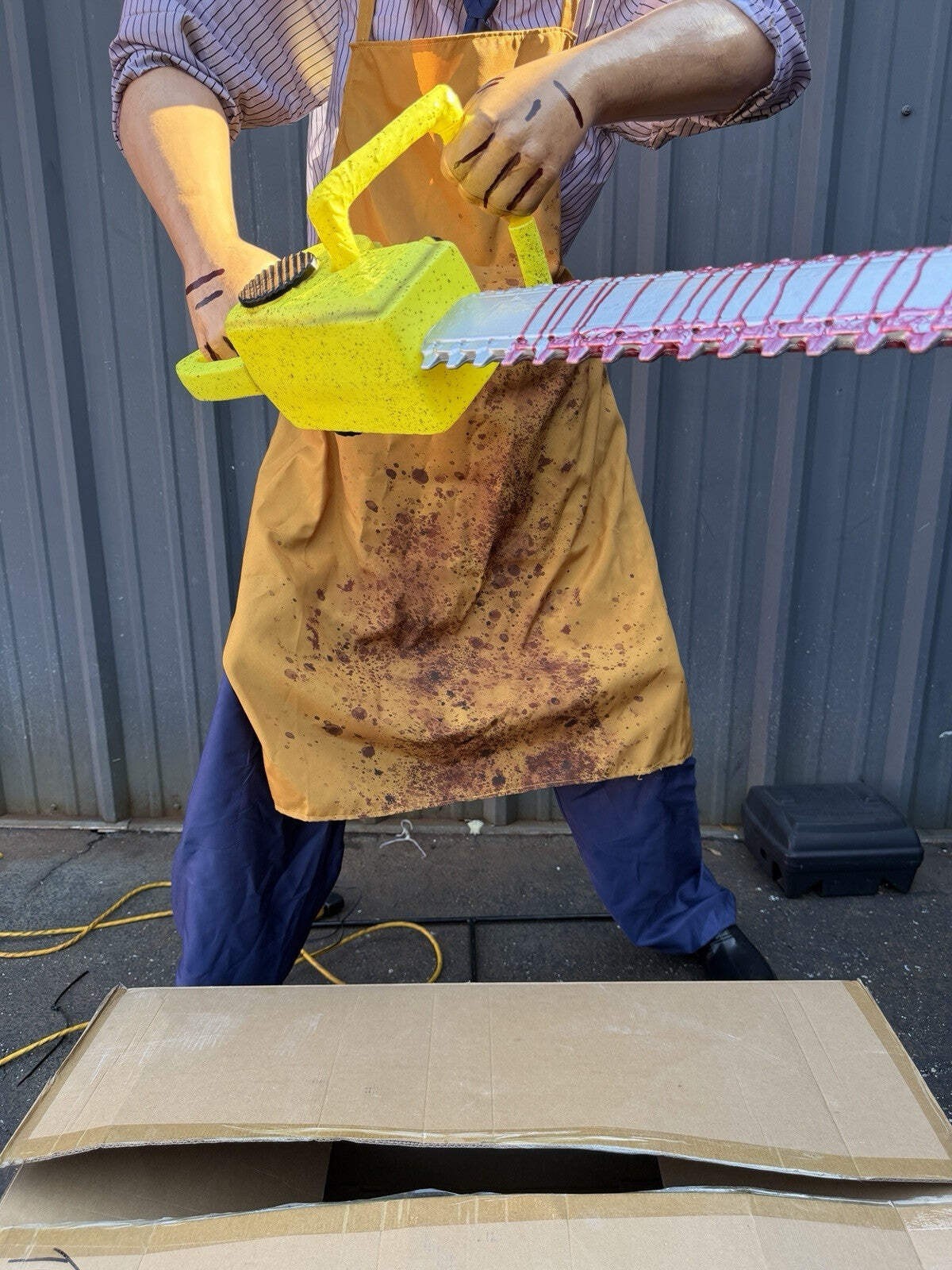 Gemmy Leatherface Animatronic Life Size Spirit Halloween Prop Texas Chainsaw