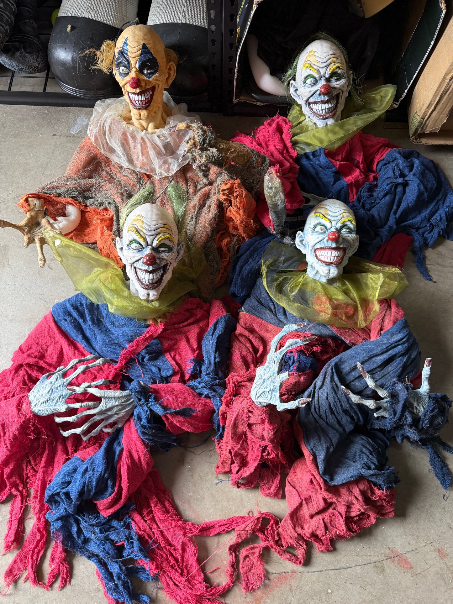Lot of Hanging Clowns